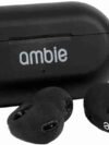 Ambie Sound Earcuffs Pro Upgrade TWS Wireless Earbuds, Bluetooth Earring Earphones, Sport Earbuds, Bone Conduction, Waterproof, Ideal for Women, BLACK, Elf Bluetooth