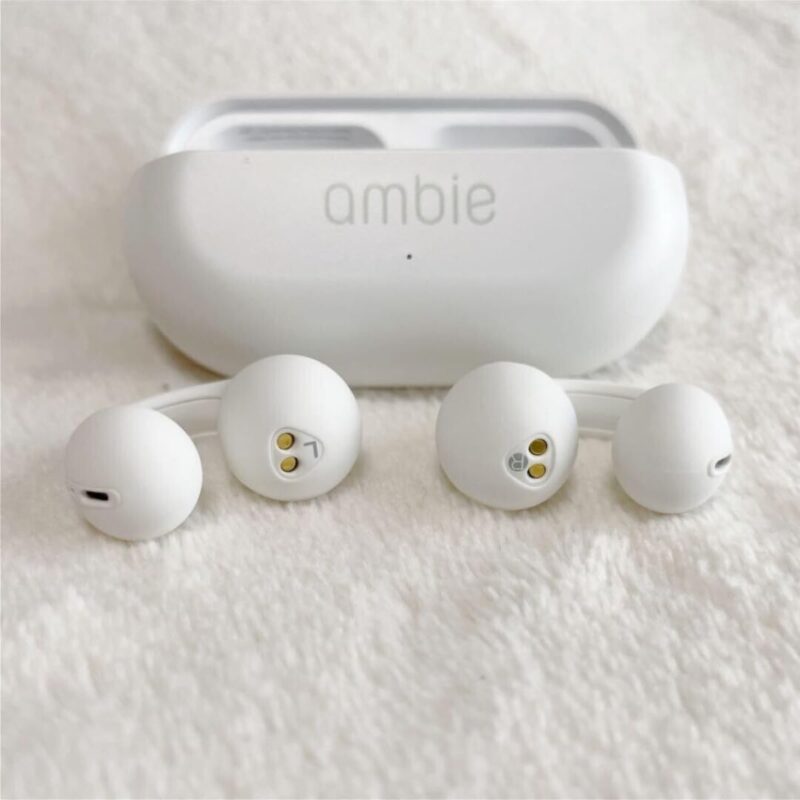Ambie Sound Earcuffs Pro Upgrade TWS Wireless Earbuds, Bluetooth Earring Earphones, Sport Earbuds, Bone Conduction, Waterproof, Ideal for Women Gold, (WHITE) - Image 7