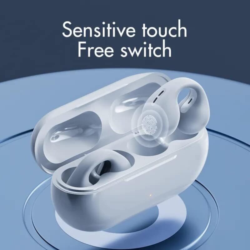 Ambie Sound Earcuffs Pro Upgrade TWS Wireless Earbuds, Bluetooth Earring Earphones, Sport Earbuds, Bone Conduction, Waterproof, Ideal for Women Gold, (WHITE) - Image 5