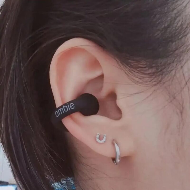 Ambie Sound Earcuffs Pro Upgrade TWS Wireless Earbuds, Bluetooth Earring Earphones, Sport Earbuds, Bone Conduction, Waterproof, Ideal for Women, BLACK, Elf Bluetooth - Image 5