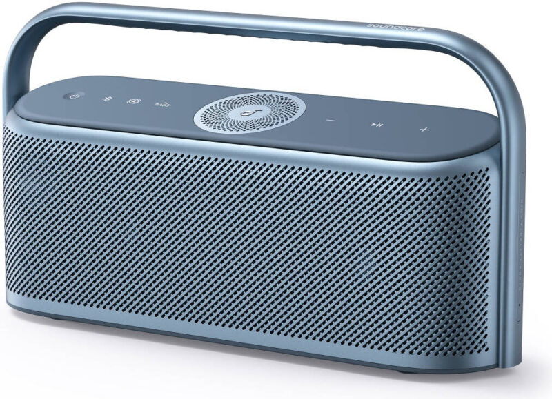 Anker Soundcore Motion X600 Portable Bluetooth Speaker with Wireless Hi-Res Spatial Audio, 50W Power Output, Upward-Firing Driver, 3D Grid, IPX7 Rated Protection, Lunar Blue | Motion-X600