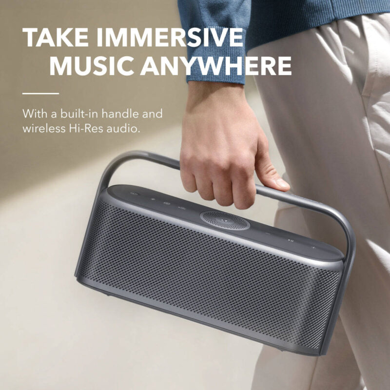 Anker Soundcore Motion X600 Portable Bluetooth Speaker with Wireless Hi-Res Spatial Audio, 50W Power Output, Upward-Firing Driver, 3D Grid, IPX7 Rated Protection, Lunar Blue | Motion-X600 - Image 2
