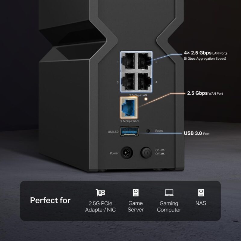 TP-Link Tri-Band BE9300 WiFi 7 Router Archer BE550 | 6-Stream 9.2Gbps | 𝗙𝘂𝗹𝗹 𝟮.𝟱𝗚 Ports | USB 3.0 | 6 Smart Internal Antennas | VPN Clients & Server | Easy Mesh, HomeShield, Private IoT Network - Image 4