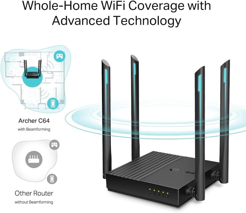 TP-Link Archer C64 AC1200 Dual Band Wi-Fi Router - Image 6