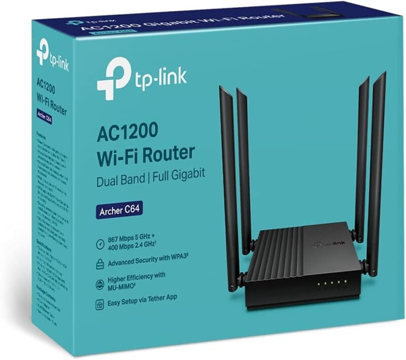 TP-Link Archer C64 AC1200 Dual Band Wi-Fi Router - Image 7
