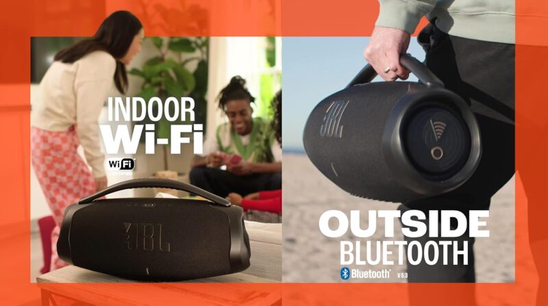 JBL Boombox 3 Wi-Fi Powerful Wi-Fi and Bluetooth Speaker, Deep Bass, 3-Way Speaker, 24H Battery, 3D Dolby Atmos, Waterproof & Dustproof, Built-In Charger, Self-Tuning Feature - Black, JBLBB3WIFIBLKUK - Image 6