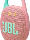 JBL Clip 5 Waterproof Bluetooth Speaker – Ultra-Portable, 12H Playtime, AURACAST (Multi-Speaker Connectivity), JBLCLIP5PINK, Pink