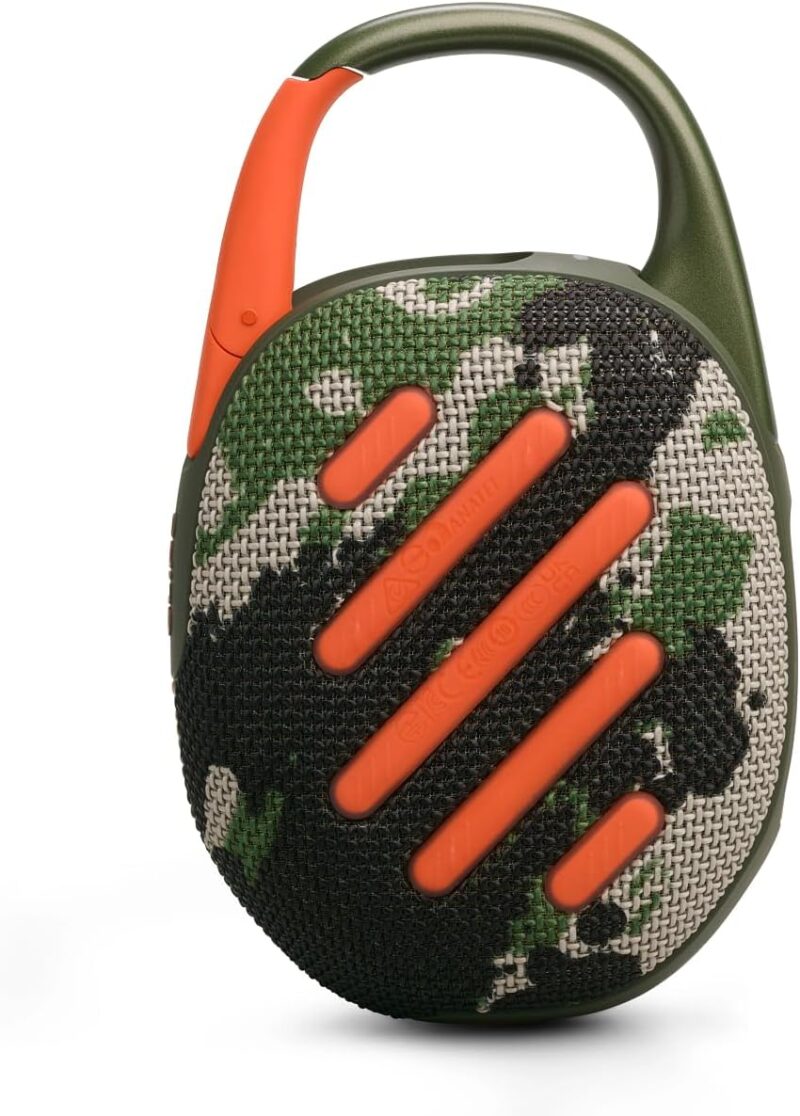 JBL Clip 5 Waterproof Bluetooth Speaker – Ultra-Portable, 12H Playtime, AURACAST (Multi-Speaker Connectivity), JBLCLIP5SQUAD, Squad - Image 2