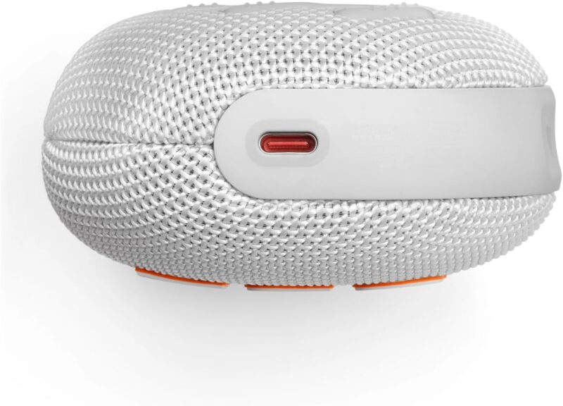 JBL Clip 5 Waterproof Bluetooth Speaker – Ultra-Portable, 12H Playtime, AURACAST (Multi-Speaker Connectivity), JBLCLIP5WHT, White - Image 4