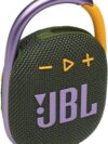 JBL Clip 4 Bluetooth portable speaker with integrated carabiner, waterproof and dustproof, 10H Battery - Green