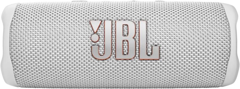 JBL Flip 6 Portable IP67 Waterproof Speaker with Bold JBL Original Pro Sound, 2-Way Speaker, Powerful Sound and Deep Bass, 12 Hours Battery, Safe USB-C Charging Protection - White, JBLFLIP6WHT