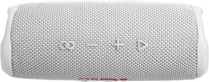 JBL Flip 6 Portable IP67 Waterproof Speaker with Bold JBL Original Pro Sound, 2-Way Speaker, Powerful Sound and Deep Bass, 12 Hours Battery, Safe USB-C Charging Protection - White, JBLFLIP6WHT - Image 7