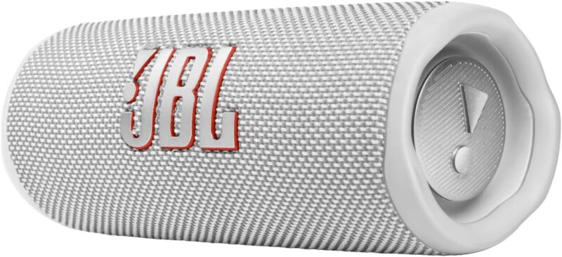JBL Flip 6 Portable IP67 Waterproof Speaker with Bold JBL Original Pro Sound, 2-Way Speaker, Powerful Sound and Deep Bass, 12 Hours Battery, Safe USB-C Charging Protection - White, JBLFLIP6WHT - Image 5