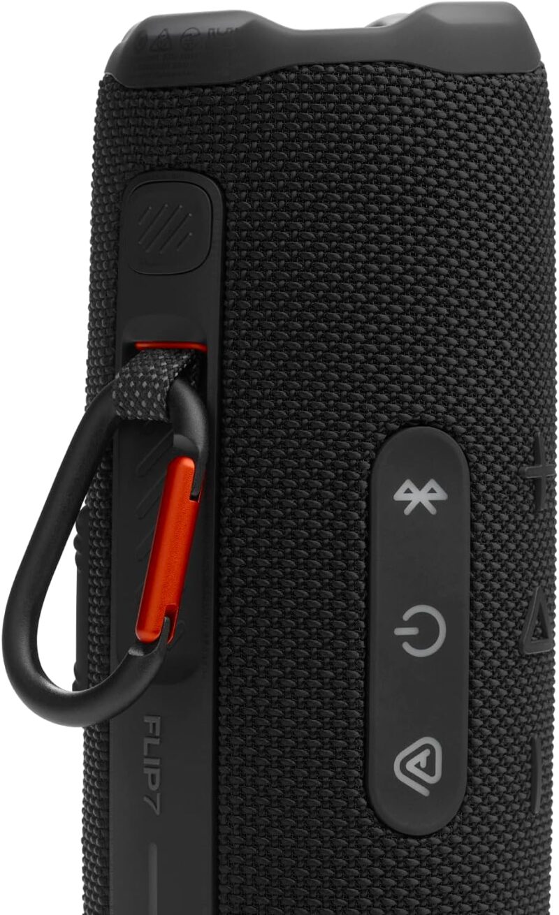 JBL Flip 7 - JBL Pro Sound with AI Sound Boost, up to 16 hours of playtime, multi-speaker connection via Auracast, and waterproof, dustproof, drop-proof design for all adventures – Black. - Image 5