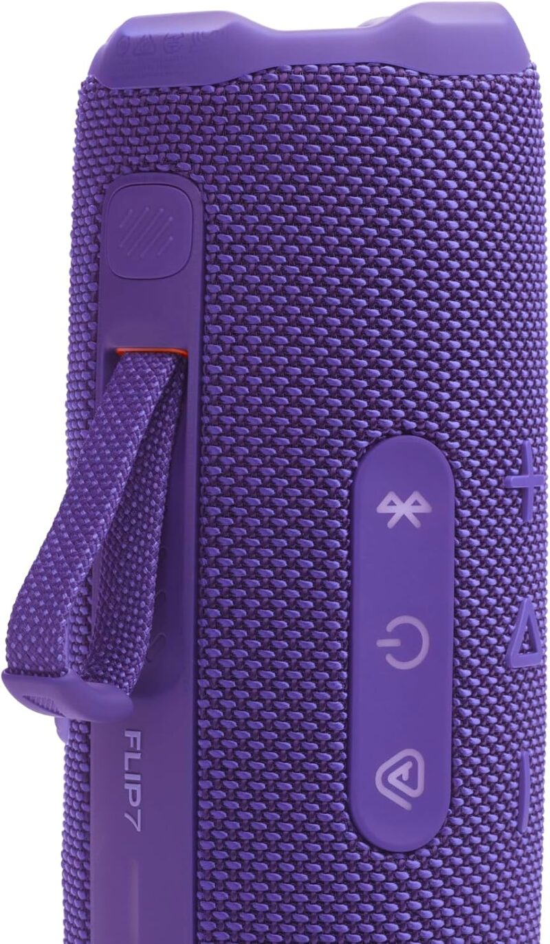 JBL Flip 7 - JBL Pro Sound with AI Sound Boost, up to 16 hours of playtime, multi-speaker connection via Auracast, and waterproof, dustproof, drop-proof design for all adventures – Purple. - Image 8
