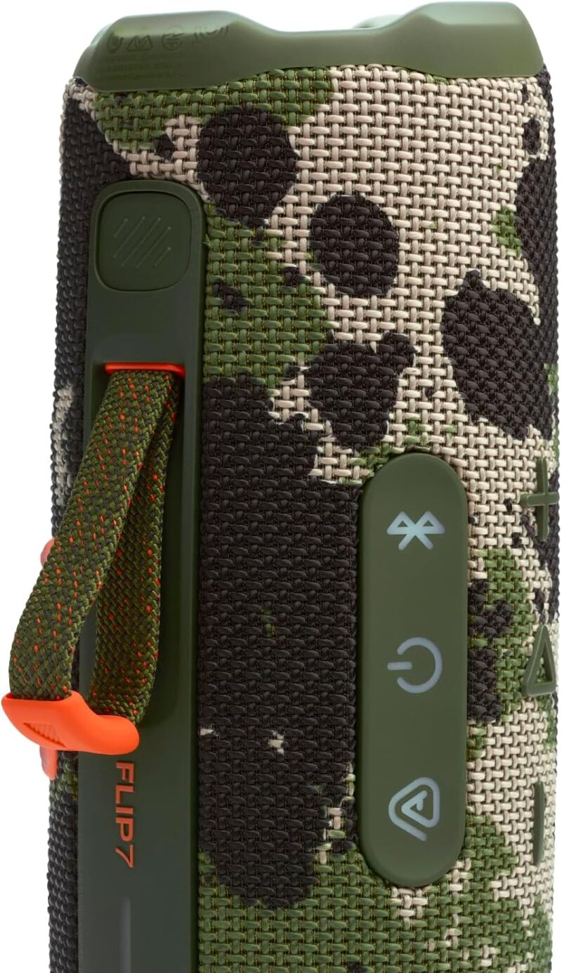 JBL Flip 7 - JBL Pro Sound with AI Sound Boost, up to 16 hours of playtime, multi-speaker connection via Auracast, and waterproof, dustproof, drop-proof design for all adventures – Squad. - Image 4