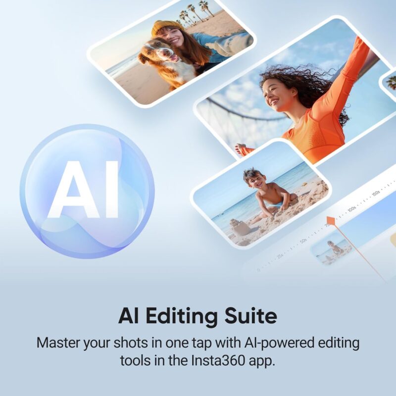 Insta360 Flow 2 Pro| Creator Kit | Ultimate AI Tracking Stabilizer, 360º Pan Tracking, Built-in Tripod/Selfie Stick, Track in 200+ Apps with Apple DockKit, Multi-Person Tracking – Summit White - Image 10