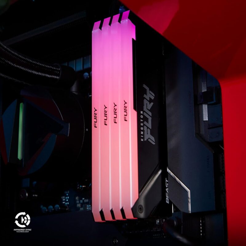 Kingston FURY Beast RGB 16GB 3200MT/s DDR4 CL16 DIMM (Kit of 2) Computer Memory KF432C16BB2AK2/16 - Image 3
