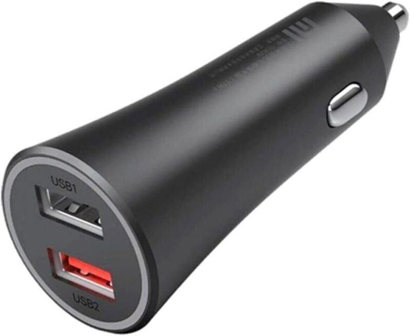 Xiaomi Mi 37W Dual Port USB Fast Car Charger Single Port With Flash Fast Charge 27W Minimum - Black