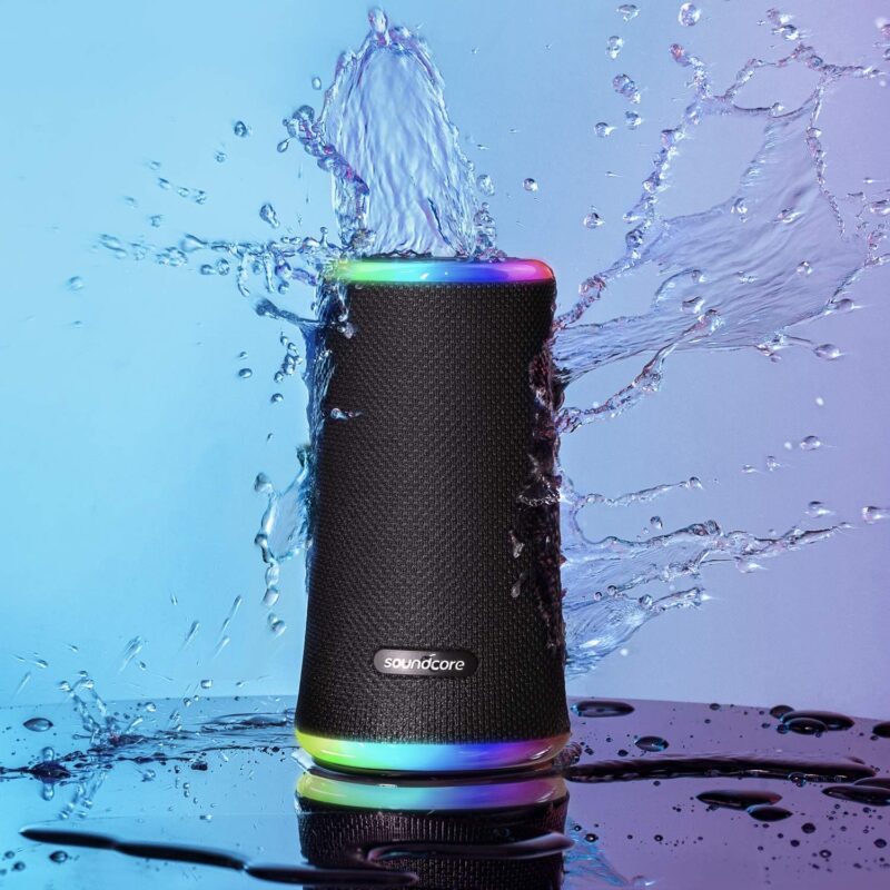 Soundcore Anker Flare 2 Bluetooth Speaker, with IPX7 Waterproof Protection and 360° Sound for Backyard and Beach Party, 20W Wireless Speaker with PartyCast, EQ Adjustment, and 12-Hour Playtime - Image 4