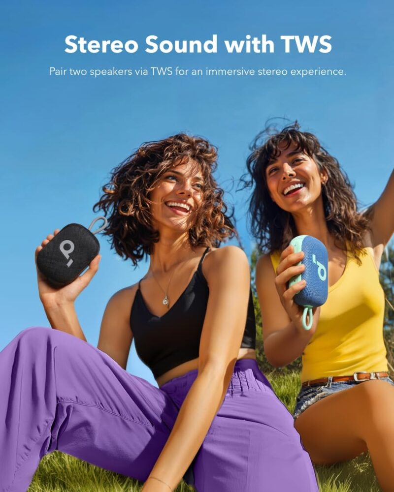 soundcore Select 4 Go Ultra Portable Bluetooth Speaker by Anker, 20H Playtime, IP67 Waterproof and Dustproof, Floatable, Customisable Pro EQ, Wireless Stereo Pairing, Ideal for Home, Outdoors, Hiking - Image 6