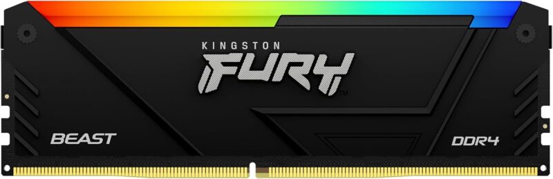 Kingston FURY Beast RGB 8GB 3600MT/s DDR4 CL17 DIMM Computer Memory KF436C17BB2A/8