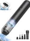 Baseus Car Vacuum Cleaner High Power, A3 Lite 12000PA Handheld Vacuum with Single Touch Empty, USB C Fast Charging, 4 in 1 Mini Hand Vacuum Air Blower Inflator Pump Dust Buster for Car,Home,Office
