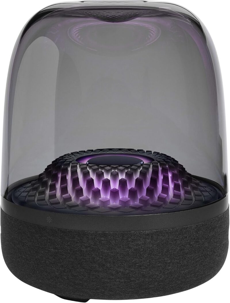 Harman Kardon Aura Studio 4 - Premium Bluetooth Home Speaker with Superior Sound, Diamond-Effect Lighting, and Eco-Friendly Design, HKAURAS4BLKUK, Black - Image 2
