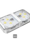 Baseus 4Pcs 6 LEDs Car Door Warning Light Safety Anti-collision Flash Lights Wireless Magnetic Signal Lamp  white