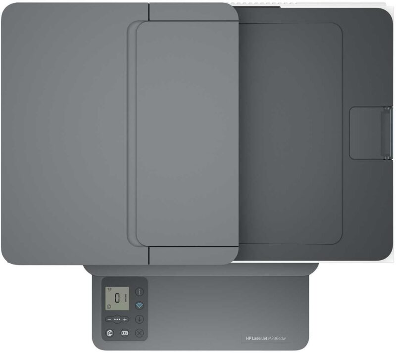 HP LaserJet MFP M236sdw Printer Up to 29 ppm A4; Up to 20,000 pages per month; Print/Copy/Scan; Scan Flatbed with ADF; 1 USB port; Ethernet port; Dual band Wi-Fi; Smart-guided buttons - Image 2