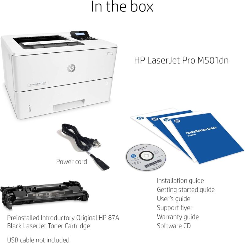 HP LaserJet Pro M501dn Duplex Printer - Image 3