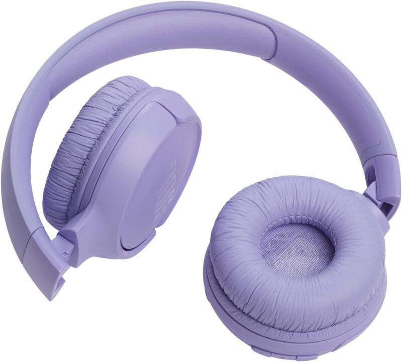 JBL Tune 520BT Wireless On-Ear Headphones, Pure Bass Sound, 57H Battery with Speed Charge, Hands-Free Call + Voice Aware, Multi-Point Connection, Lightweight and Foldable - Purple, JBLT520BTPUREU - Image 4
