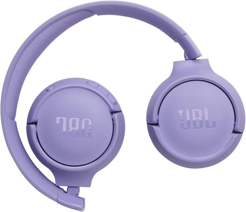 JBL Tune 520BT Wireless On-Ear Headphones, Pure Bass Sound, 57H Battery with Speed Charge, Hands-Free Call + Voice Aware, Multi-Point Connection, Lightweight and Foldable - Purple, JBLT520BTPUREU - Image 3