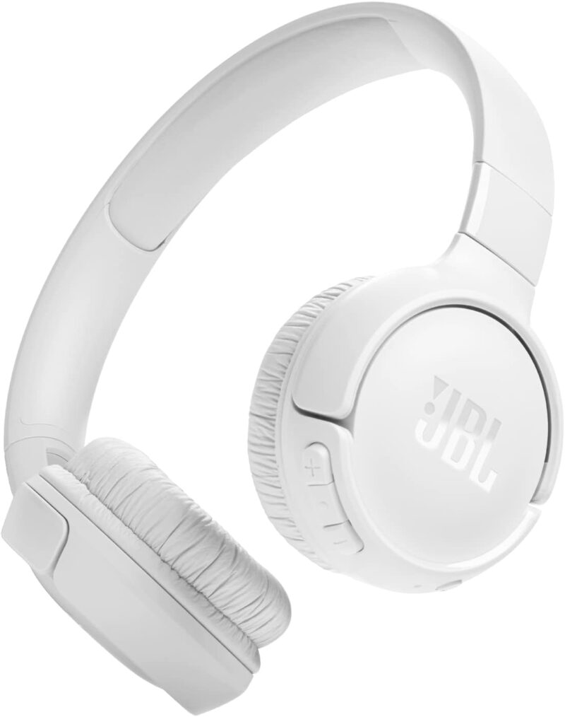 JBL Tune 520BT Wireless On-Ear Headphones, Pure Bass Sound, 57H Battery with Speed Charge, Hands-Free Call + Voice Aware, Multi-Point Connection, Lightweight and Foldable - White, JBLT520BTWHTEU - Image 8