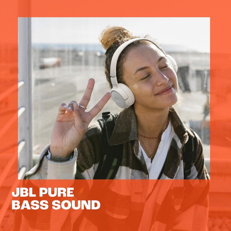 JBL Tune 670NC Adaptive Noise Cancelling Wireless On-Ear Headphones, Pure Bass, Smart Ambient, Bluetooth 5.3 + LE Audio, Hands-Free Call, 70H Battery, Multi-Point Connection - Blue - Image 5