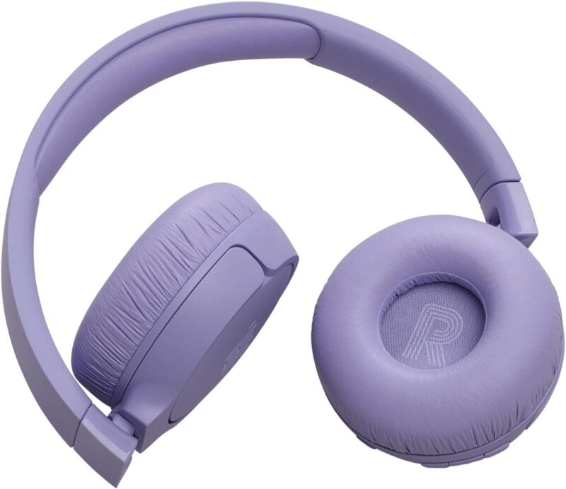 JBL Tune 670NC Adaptive Noise Cancelling Wireless On-Ear Headphones, Pure Bass, Smart Ambient, Bluetooth 5.3 + LE Audio, Hands-Free Call, 70H Battery, Multi-Point Connection - Purple - Image 4