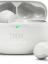 JBL Wave Beam True Wireless Earbuds, Deep Bass, Comfort Fit, 32H Battery, Smart Ambient, TalkThru, Hands-Free + VoiceAware, Water and Dust Resistant - White, JBLWBEAMWHT