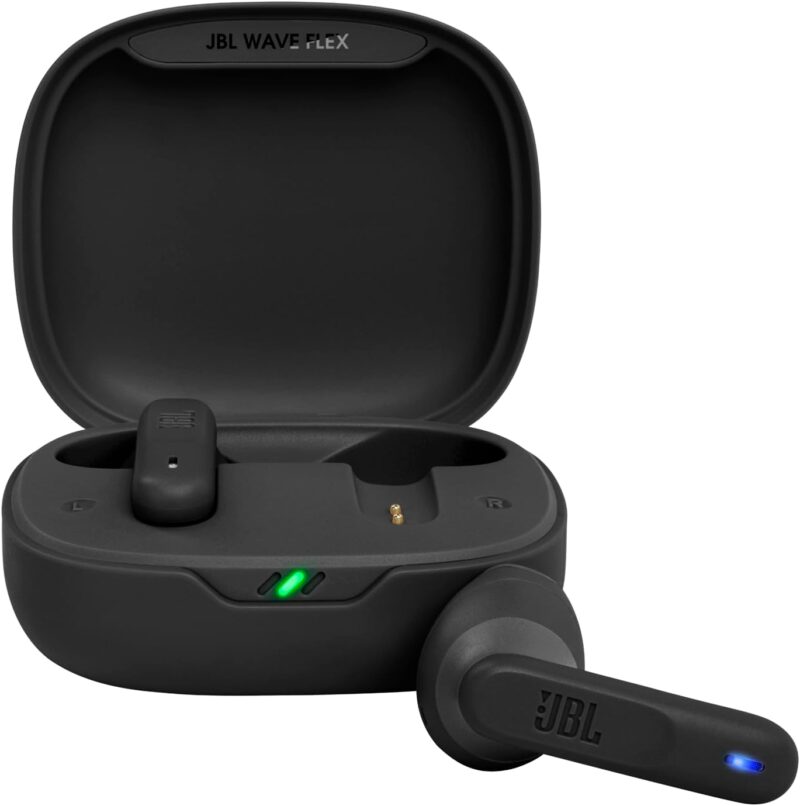 JBL Wave Flex True Wireless Earbuds, Deep Base Sound, Comfortable Fit, 32H Battery, Smart Ambient + Talkthru, Hands-Free Call, VoiceAware, Water and Dust Resistant - Black, JBLWFLEXBLK, Standard - Image 8