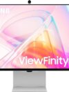 Samsung 27-Inch ViewFinity S9 IPS 5K Monitor With Thunderbolt 4, Mini-DisplayPort, Matte Display, 4K Slimfit Camera, Slim Metal Design, AirPlay, Smart TV Apps, Gaming Hub,for Windows and Mac