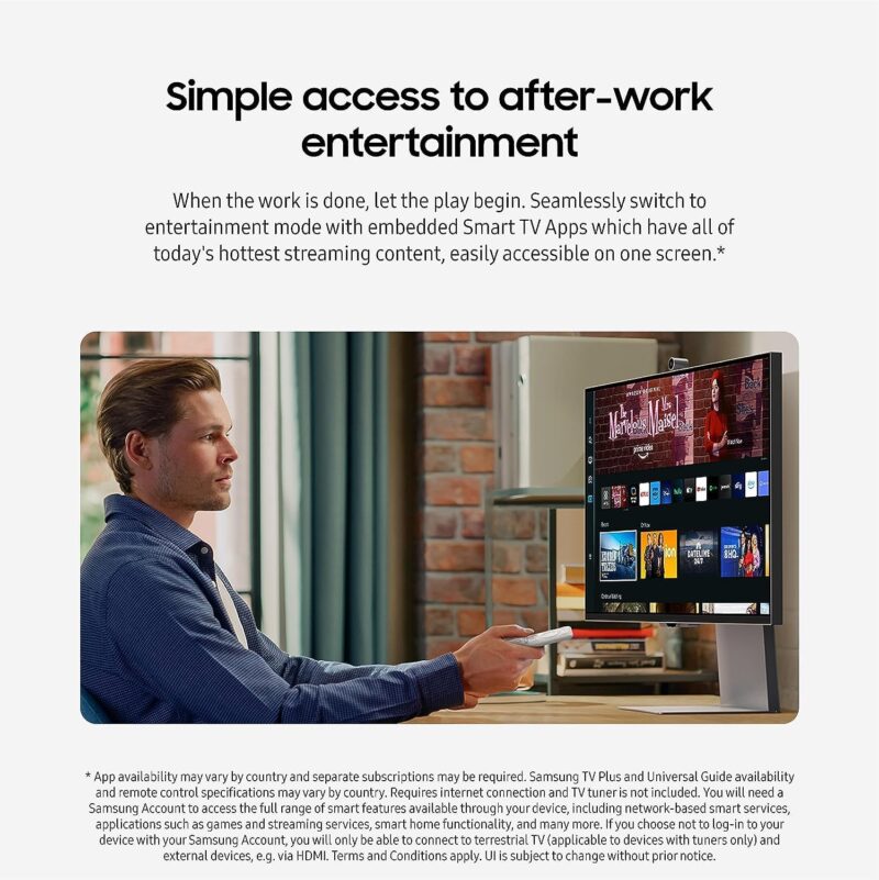Samsung 27-Inch ViewFinity S9 IPS 5K Monitor With Thunderbolt 4, Mini-DisplayPort, Matte Display, 4K Slimfit Camera, Slim Metal Design, AirPlay, Smart TV Apps, Gaming Hub,for Windows and Mac - Image 5