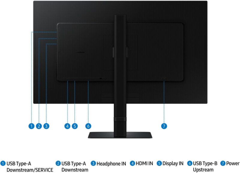 Samsung 27" ViewFinity S7 4K Monitor, UHD resolution, 60 Hz Refresh Rate, 5ms Response Time, HDR10, Easy Setup Stand - LS27D706EAMXUE - Image 2