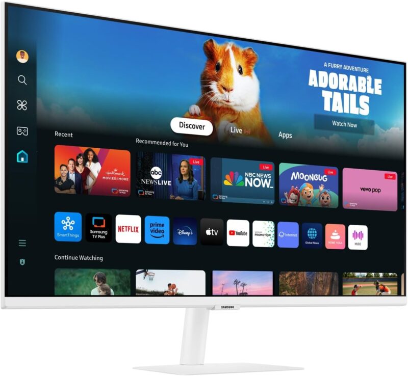Samsung M5 2024 Smart Monitor 27" Smart Monitor, Wifi, Bluetooth, Speaker, FHD (1,920 x 1,080) White |LS27DM501EMXUE - Image 2
