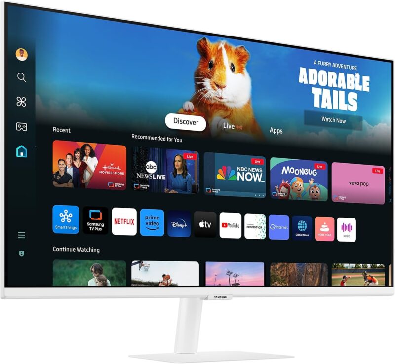 Samsung M5 2024 Smart Monitor 32" VA FHD (1,920 x 1,080) M50D Smart Screen With Speaker,HDMI,Wifi,Bluetooth, White|LS32DM501EMXUE - Image 3