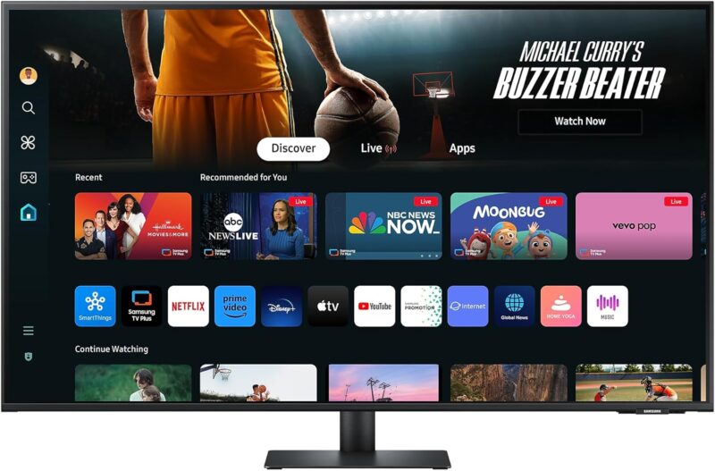 Samsung M7 2024 Smart Monitor 32" VA 4K UHD M70D Smart Screen With Speaker,HDMI,USB-C,USB Hub,WiFi, Black|LS32DM702UMXUE - Image 2