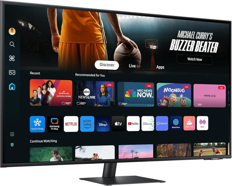 Samsung M7 2024 Smart Monitor 32" VA 4K UHD M70D Smart Screen With Speaker,HDMI,USB-C,USB Hub,WiFi, Black|LS32DM702UMXUE - Image 3