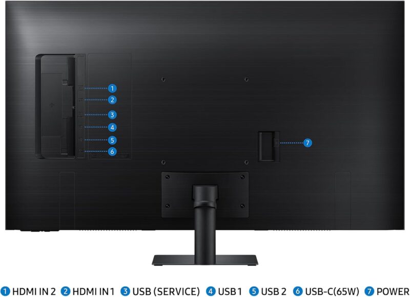 Samsung M7 2024 Smart Monitor 32" VA 4K UHD M70D Smart Screen With Speaker,HDMI,USB-C,USB Hub,WiFi, Black|LS32DM702UMXUE - Image 4