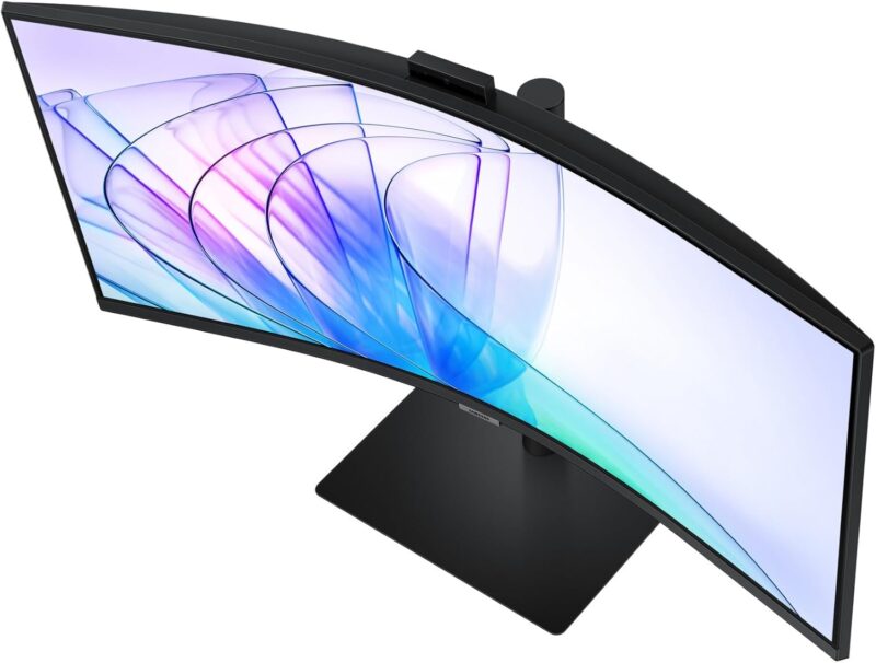 Samsung 34" ViewFinity S6 5VC Curved WQHD Webcam Business Monitor, 100Hz Refresh Rate, 5ms Response Time, Built-In Speaker, Built-In Camera,1000R Screen Curvature - LS34C650VAMXUE - Image 3