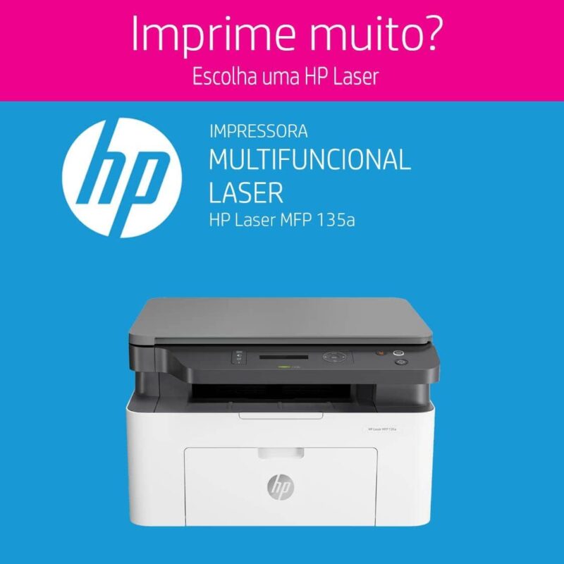 HP Laser MFP 135a Print, Copy, Scan, Multi-Functional All in One Office Printer, 4ZB82A - White - Image 3
