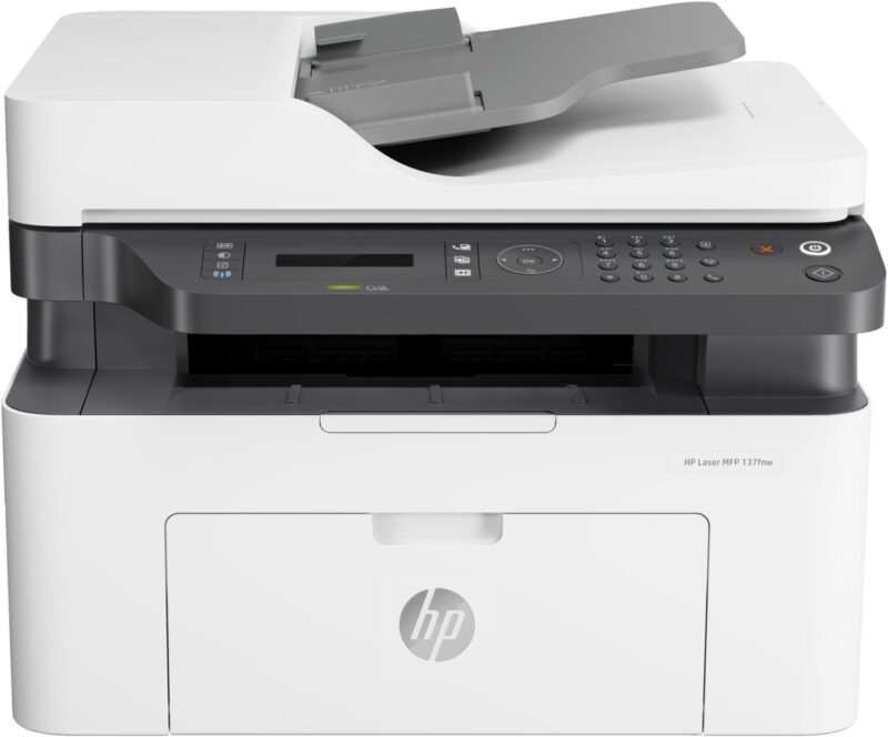 HP Laser MFP 137fnw Printer - Print, Copy, Scan, Fax - Black and white, Printer for Small Medium Business - Image 3