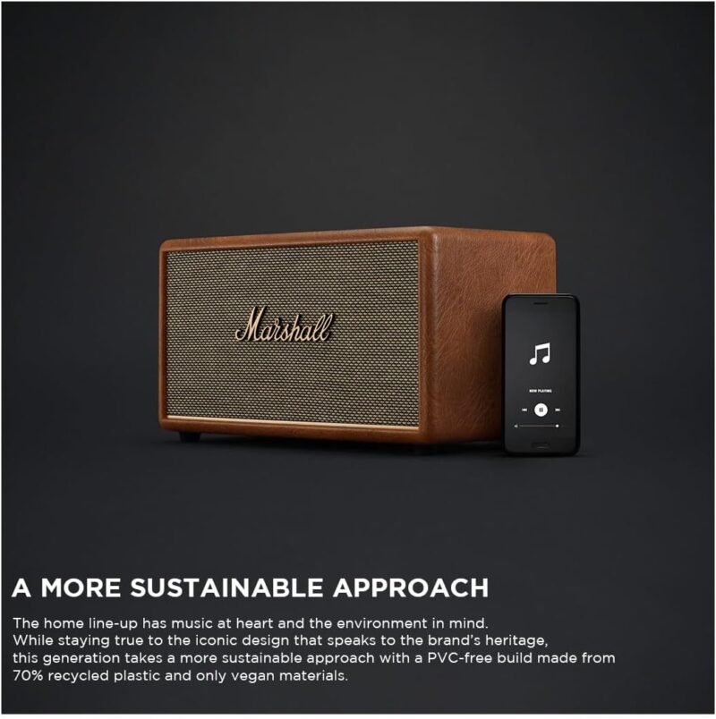 Marshall Stanmore III 50W Premium Home Wireless Speaker with Bluetooth 5.2 and Multiple Inputs - Enjoy Signature Marshall Sound (Brown) - Image 2